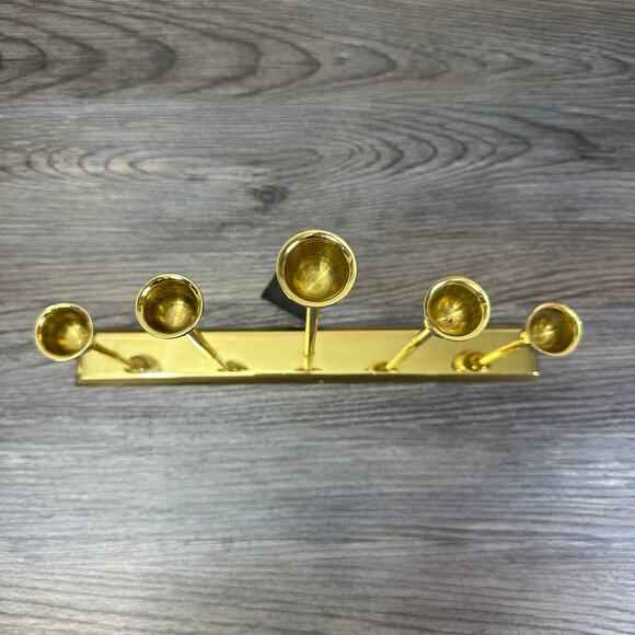 PartyLite Solid Brass Quintette Taper Candle Holder Elegant Candelabra Tabletop - Picture 2 of 4